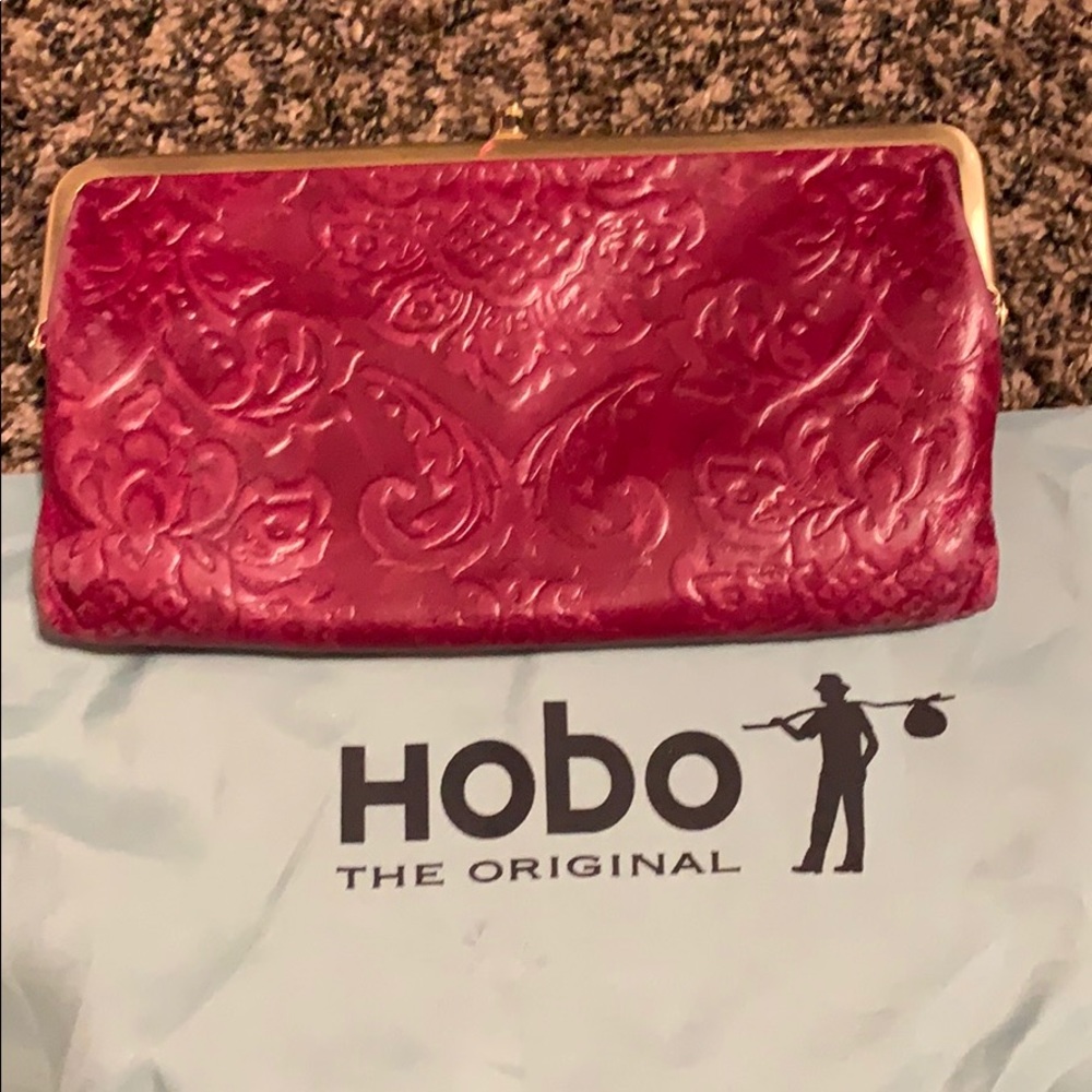Burgundy hobo wallet